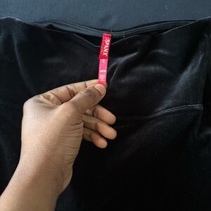 SPANX Luxe Black Velvet leggings